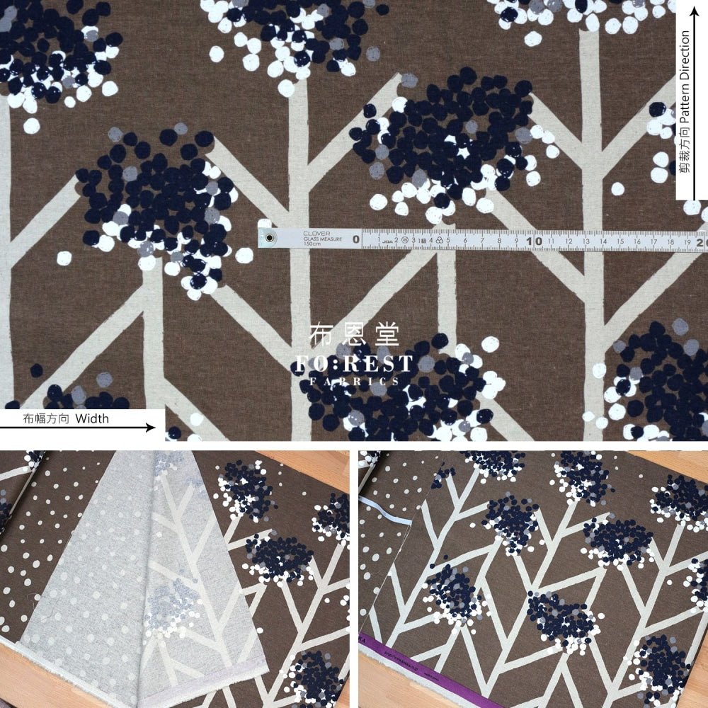 Echino - Cotton Linen Nabana Brown