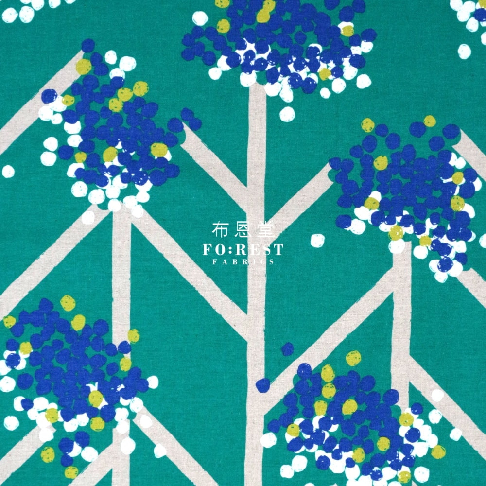Echino - Cotton Linen Nabana Green
