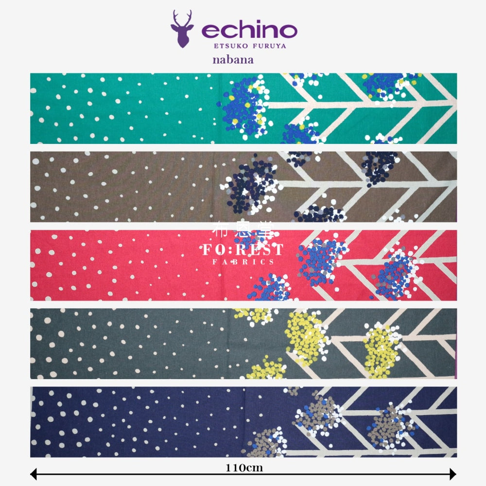 Echino - Cotton Linen Nabana Red