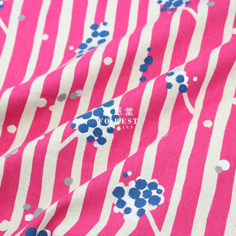 Echino - Cotton Linen Nut Fuchsia Fabric Fabric