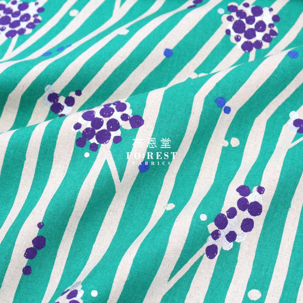 Echino - Cotton Linen Nut Green Fabric Fabric