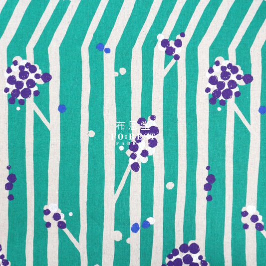 Echino - Cotton Linen Nut Green Fabric Fabric