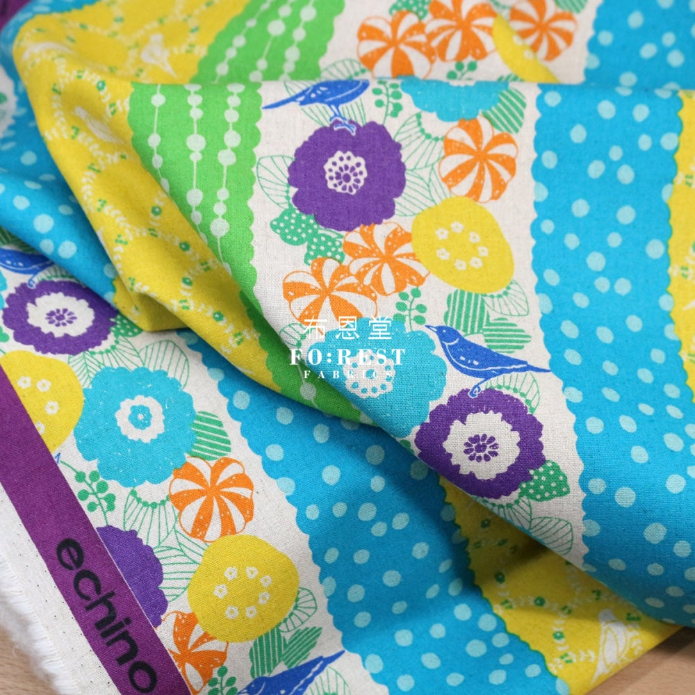 Echino - Cotton Linen Peck Lt.blue