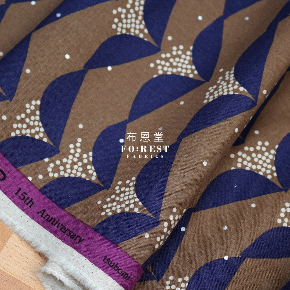 Echino - Cotton Linen Tsubomi Brown