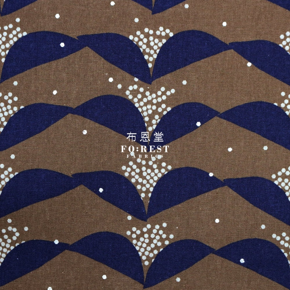 Echino - Cotton Linen Tsubomi Brown