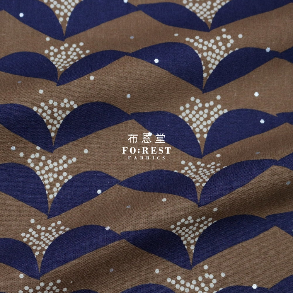 Echino - Cotton Linen Tsubomi Brown
