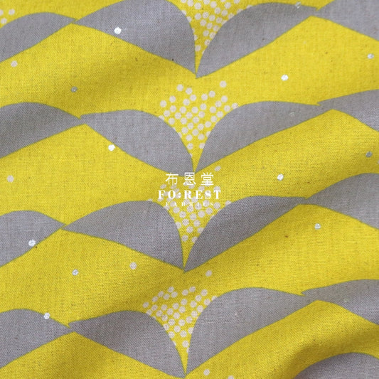 Echino - Cotton Linen Tsubomi Yellow
