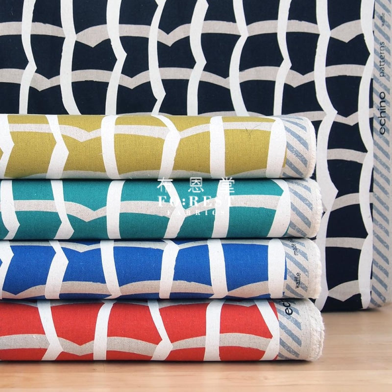 Echino - Cotton Linen Waffle 2020S Blue