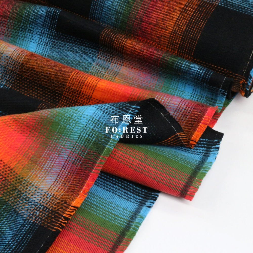 Flannel - ADVENTURE TARTAN 法籣絨 - FO:REST Fabric 布恩堂Liberty fabrictana lawnjapanese fabricykk zipper