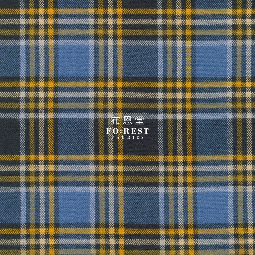 Flannel - BLUE JAY TARTAN 法籣絨 - FO:REST Fabric 布恩堂Liberty fabrictana lawnjapanese fabricykk zipper