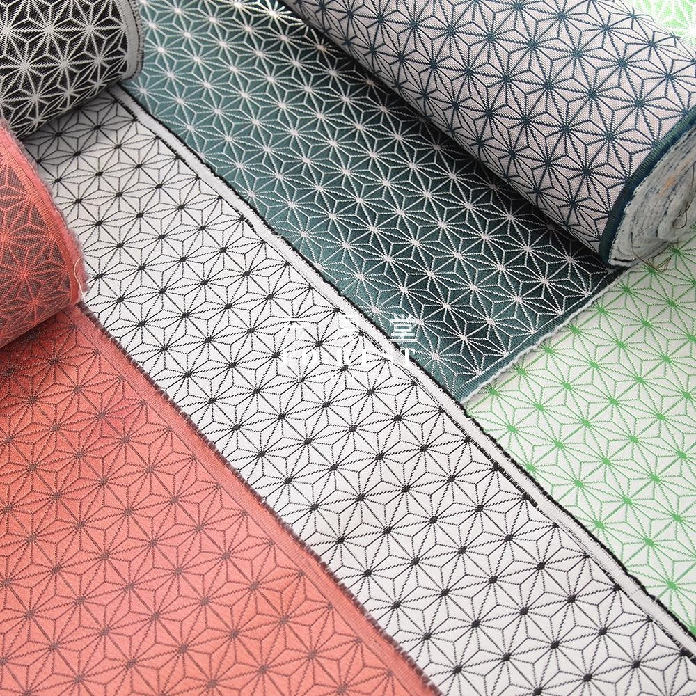 Gold Brocade - Asanoha Pink Kinran Fabric Polyester