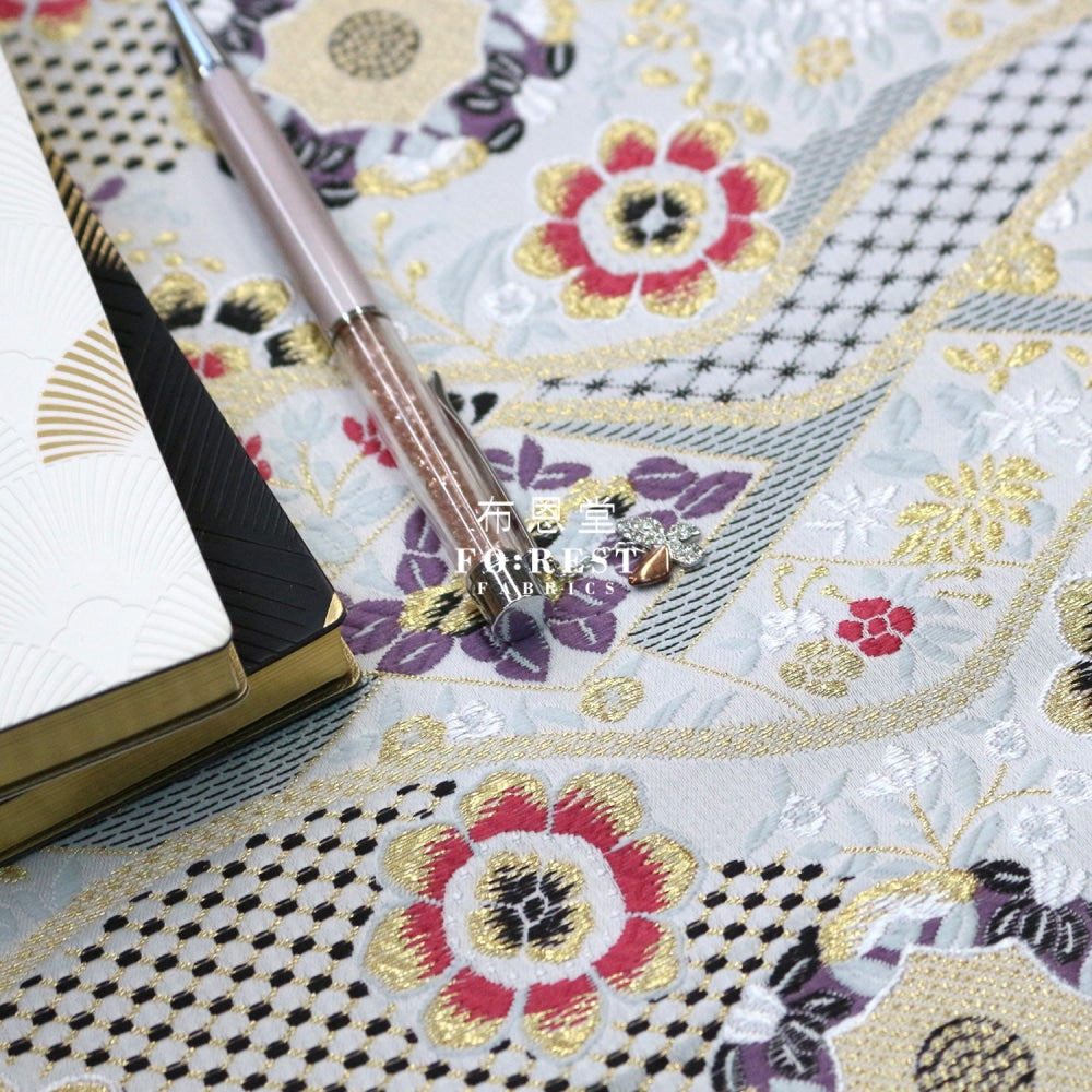 Gold Brocade - Auspicious Kinran Fabric Pearl Polyester