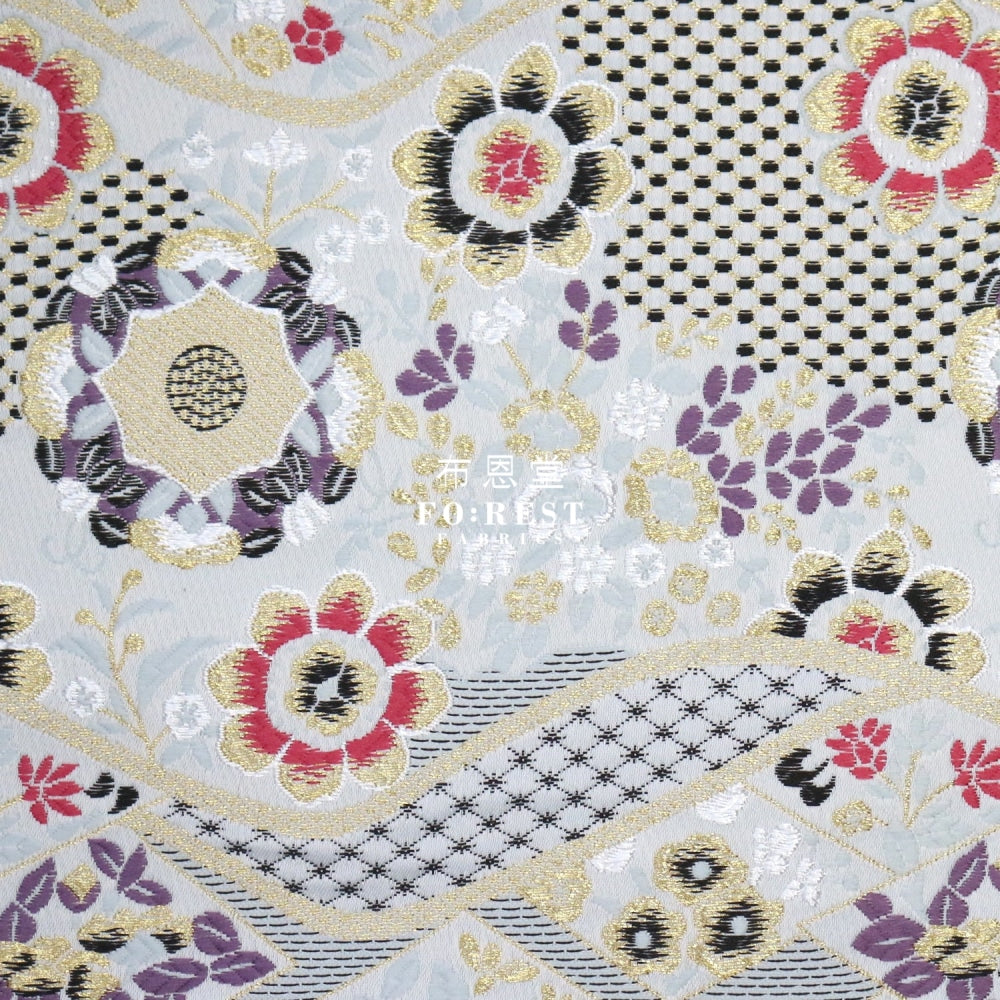 Gold Brocade - Auspicious Kinran Fabric Pearl Polyester