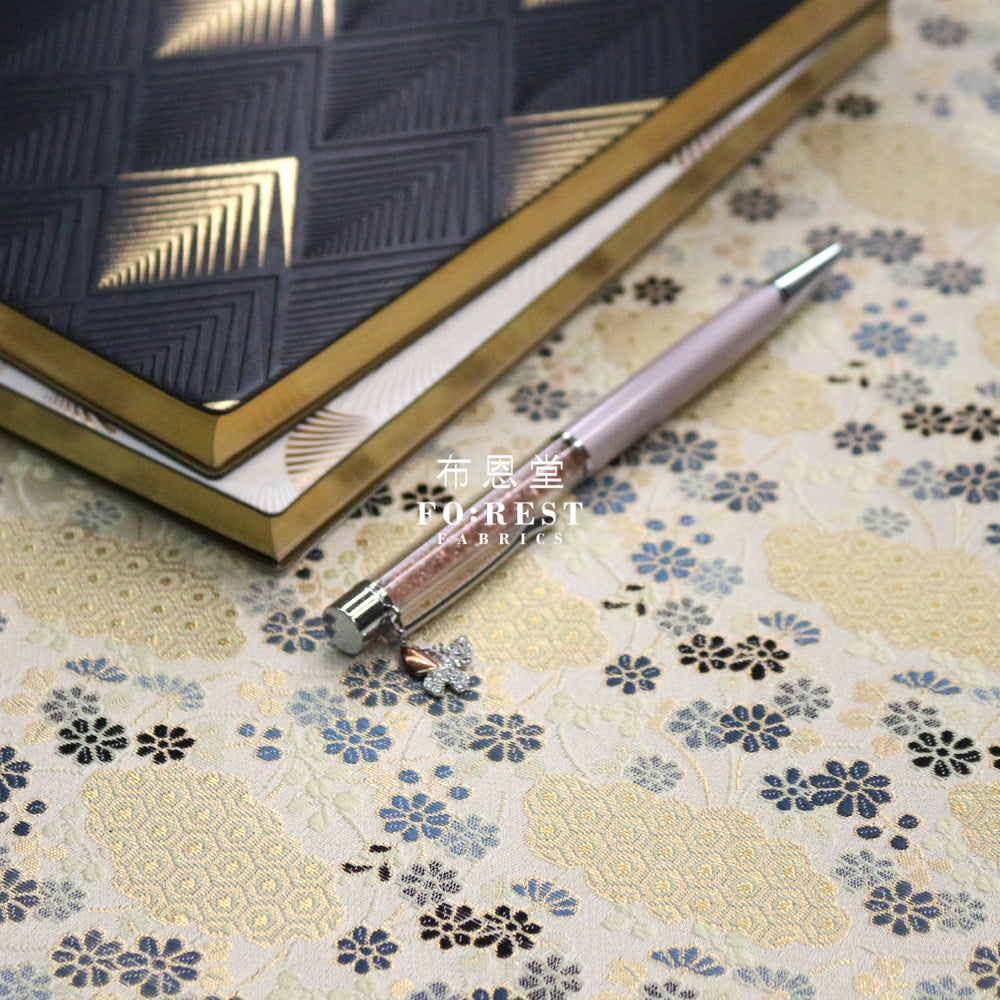 Gold Brocade - Bee Cloud Fabric Polyester