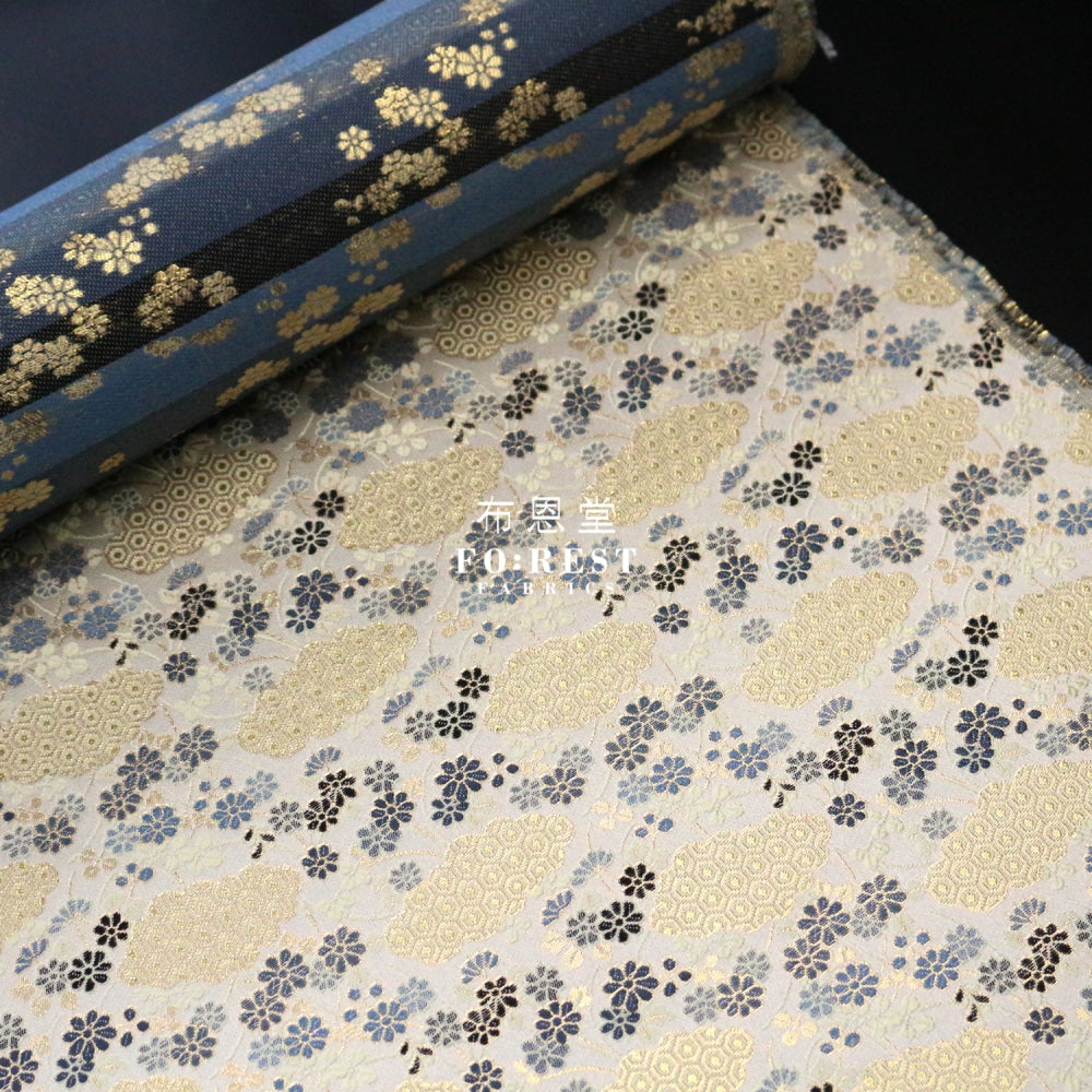 Gold Brocade - Bee Cloud Fabric Polyester