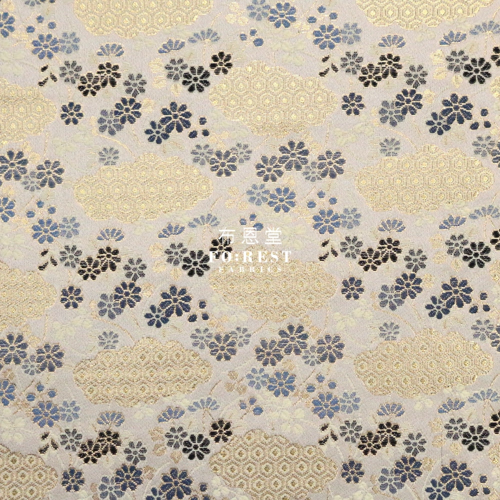 Gold Brocade - Bee Cloud Fabric Polyester