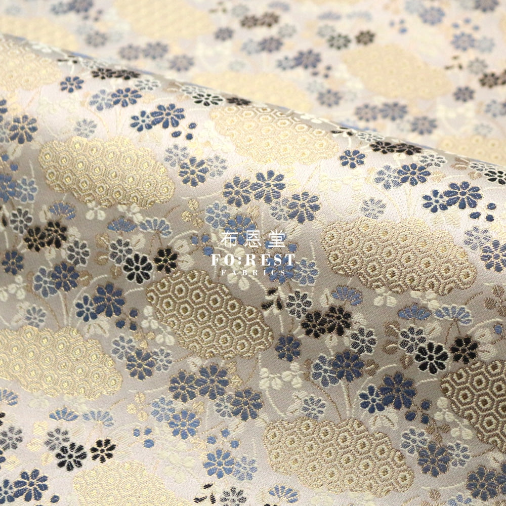 Gold Brocade - Bee Cloud Fabric Polyester