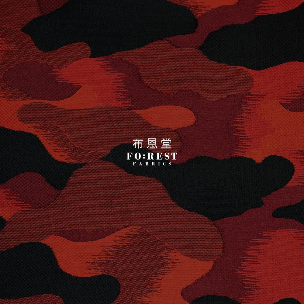 Gold Brocade - Camouflage Fabric Wine Polyester