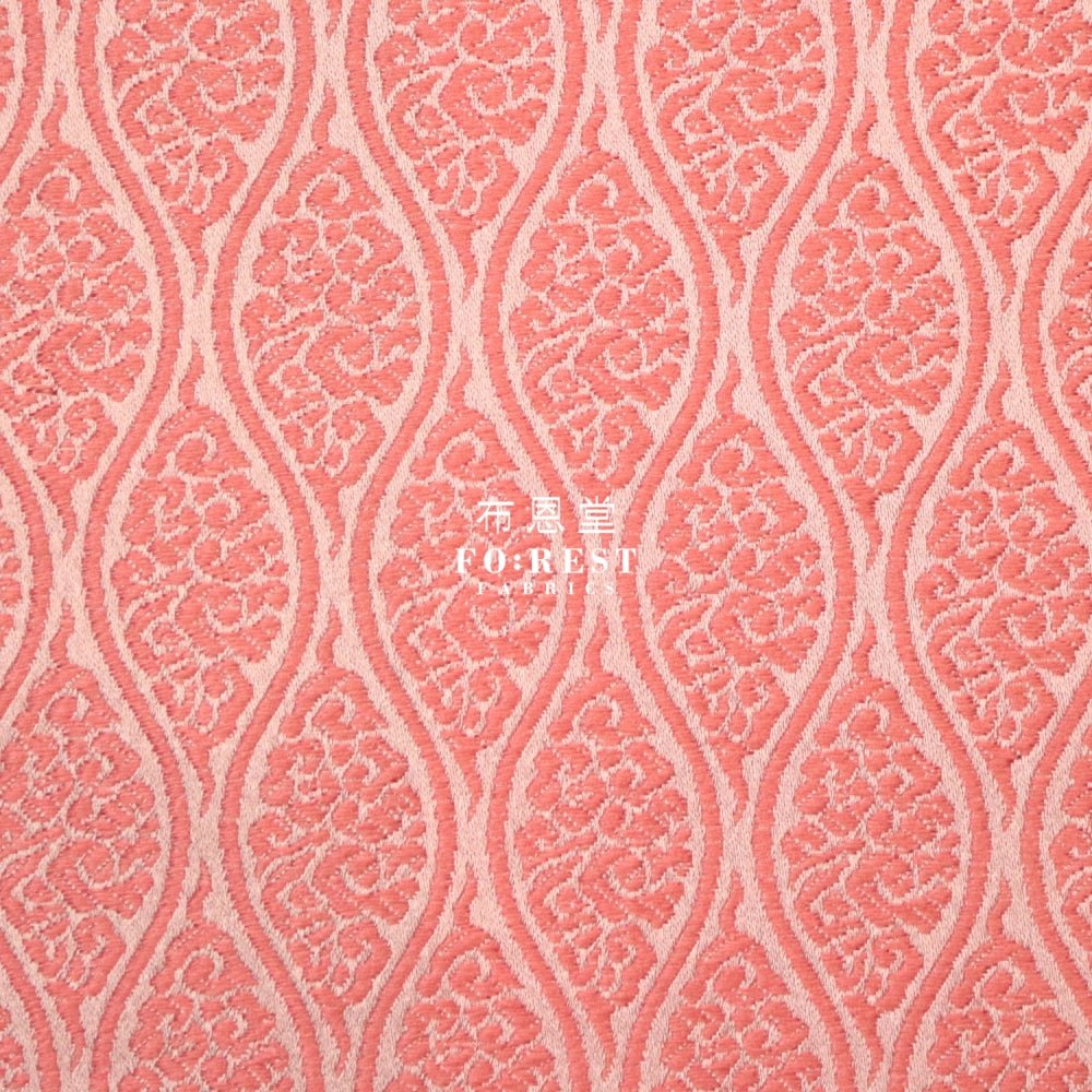 Gold Brocade - Cloud 雲立涌紋 fabric PInk - FO:REST Fabric 布恩堂Liberty fabrictana lawnjapanese fabricykk zipper