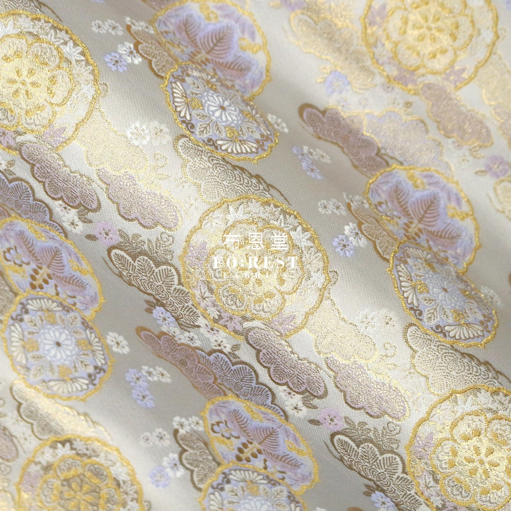 Gold Brocade - Auspicious Kinran Fabric Pearl Polyester