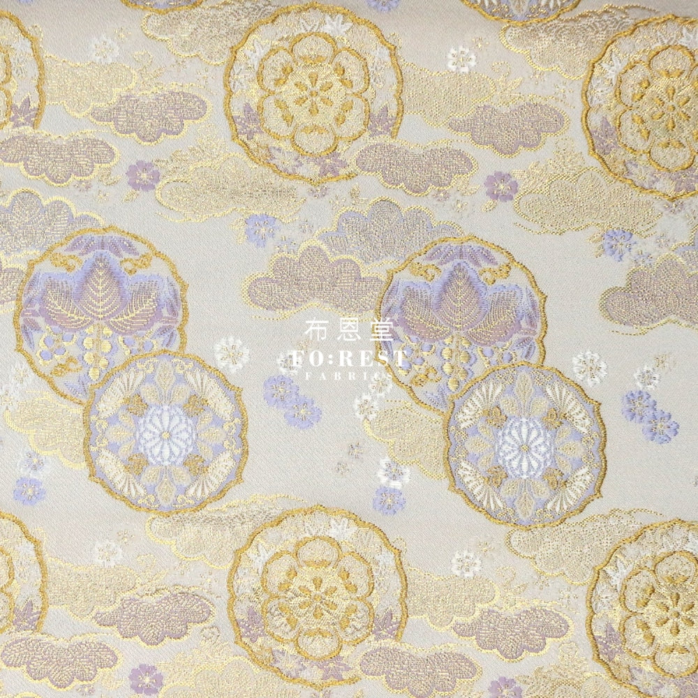 Gold Brocade - Auspicious Kinran Fabric Pearl Polyester