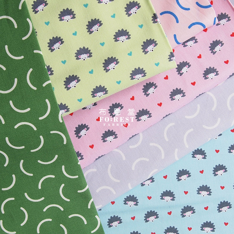 cotton - hedghog fabric - forest-fabric