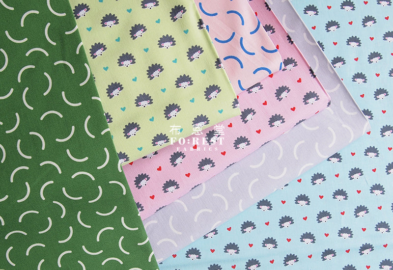 cotton - hedghog fabric - forest-fabric