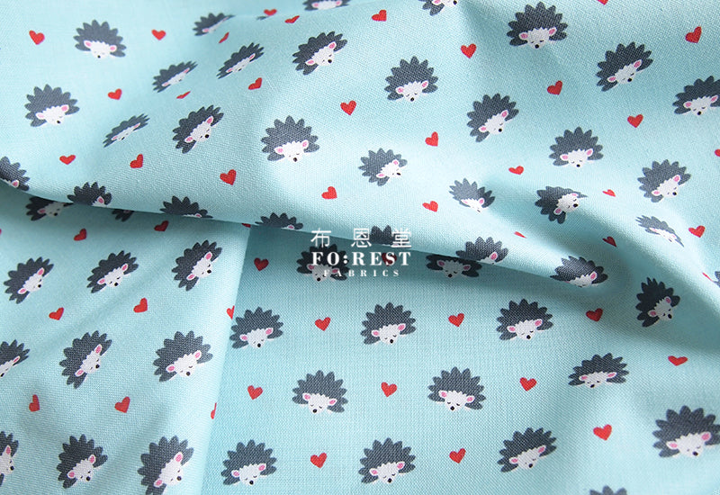 cotton - hedghog fabric - forest-fabric