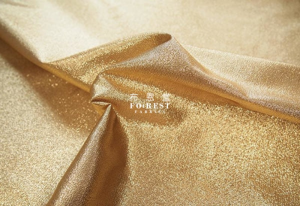 金らん "KINRAN" - Solid gold brocade fabric - forest-fabric
