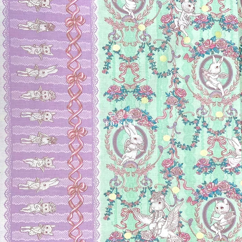 Jolifleur - Cotton Festoon Evergreen Fabric