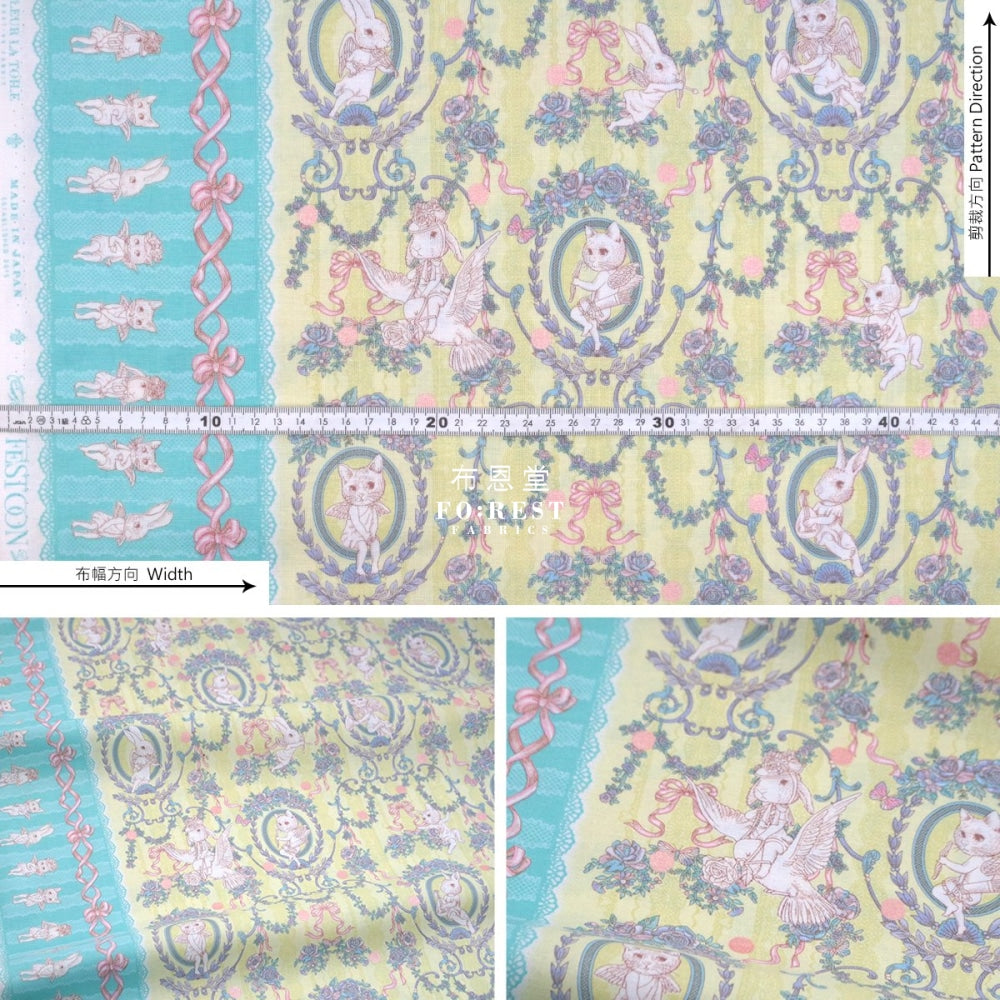 Jolifleur - Cotton Festoon Lemon Fabric