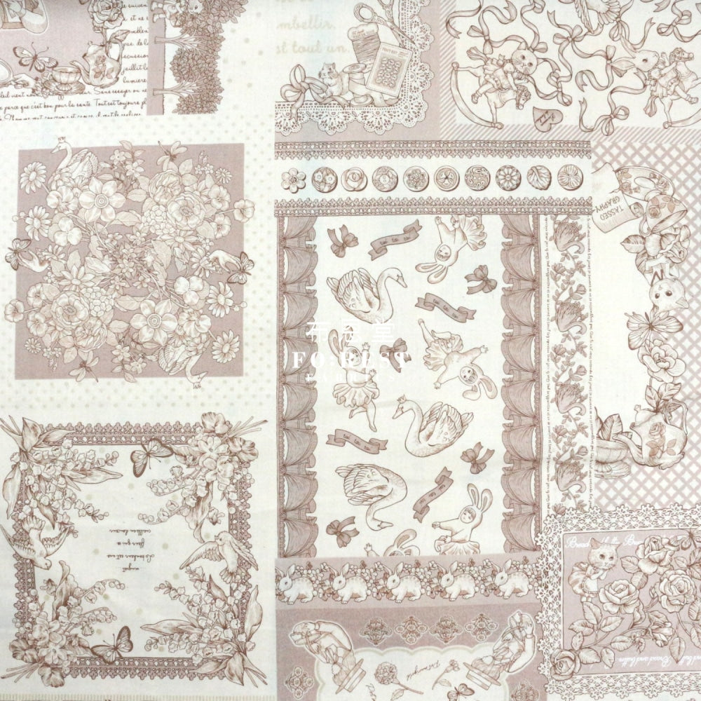 Jolifleur - Cotton Linen Toitoitoi Brown Fabric