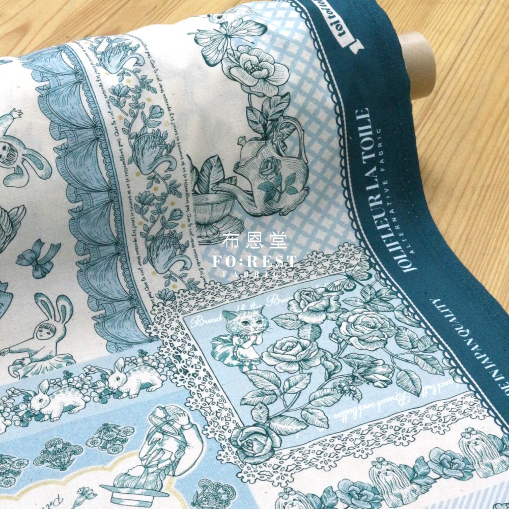 Jolifleur - Cotton Linen Toitoitoi Green Fabric