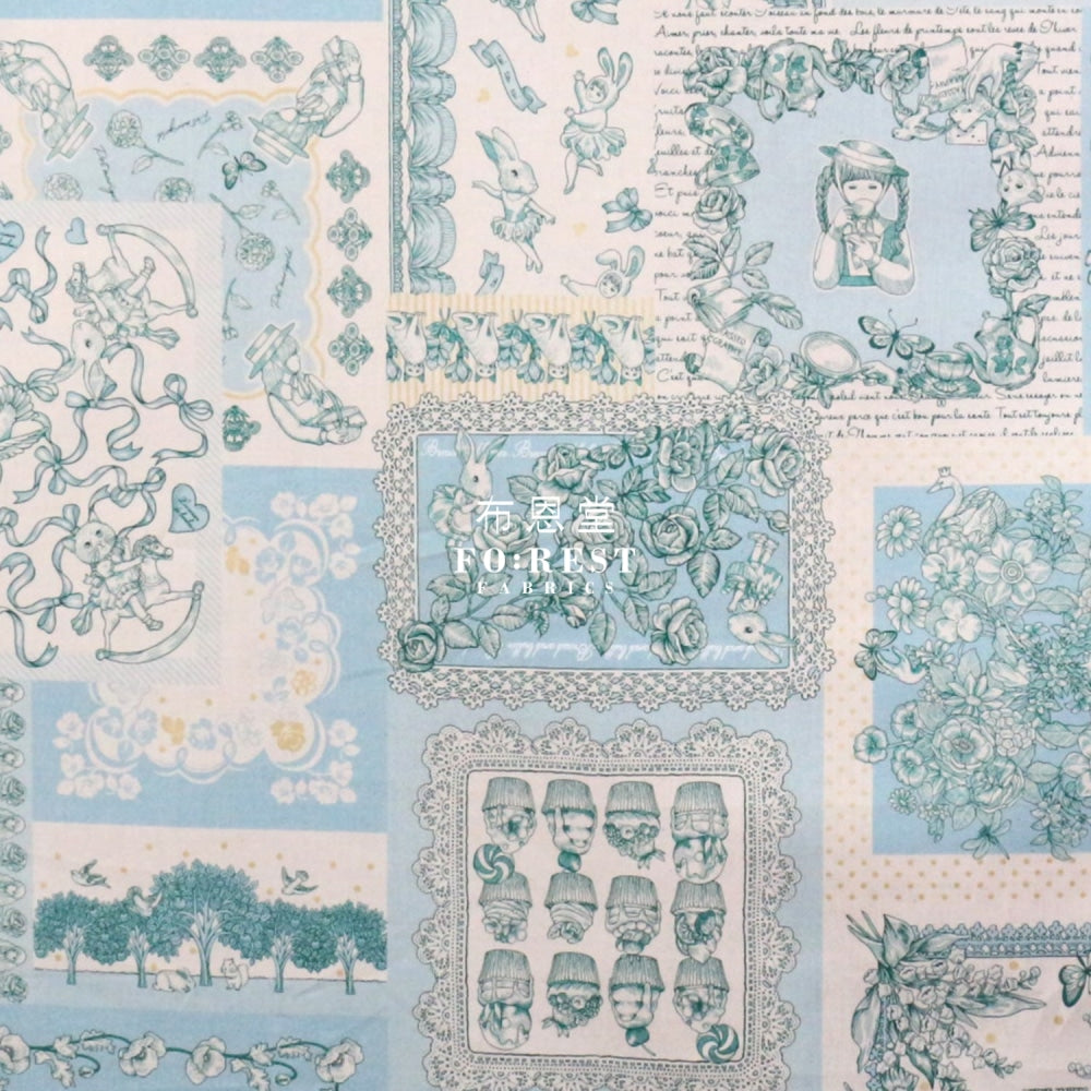 Jolifleur - Cotton Linen Toitoitoi Green Fabric