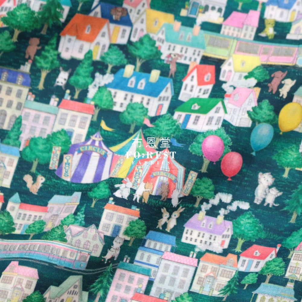 Lawn - City Fabric Darkgreen Cotton Lawn