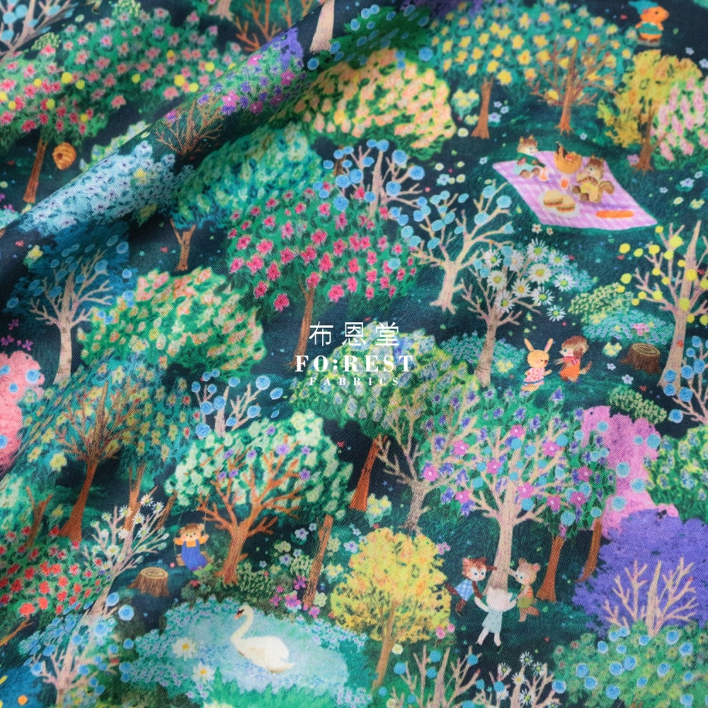 Lawn - Little Red Riding Hood Fabric Night Cotton Lawn