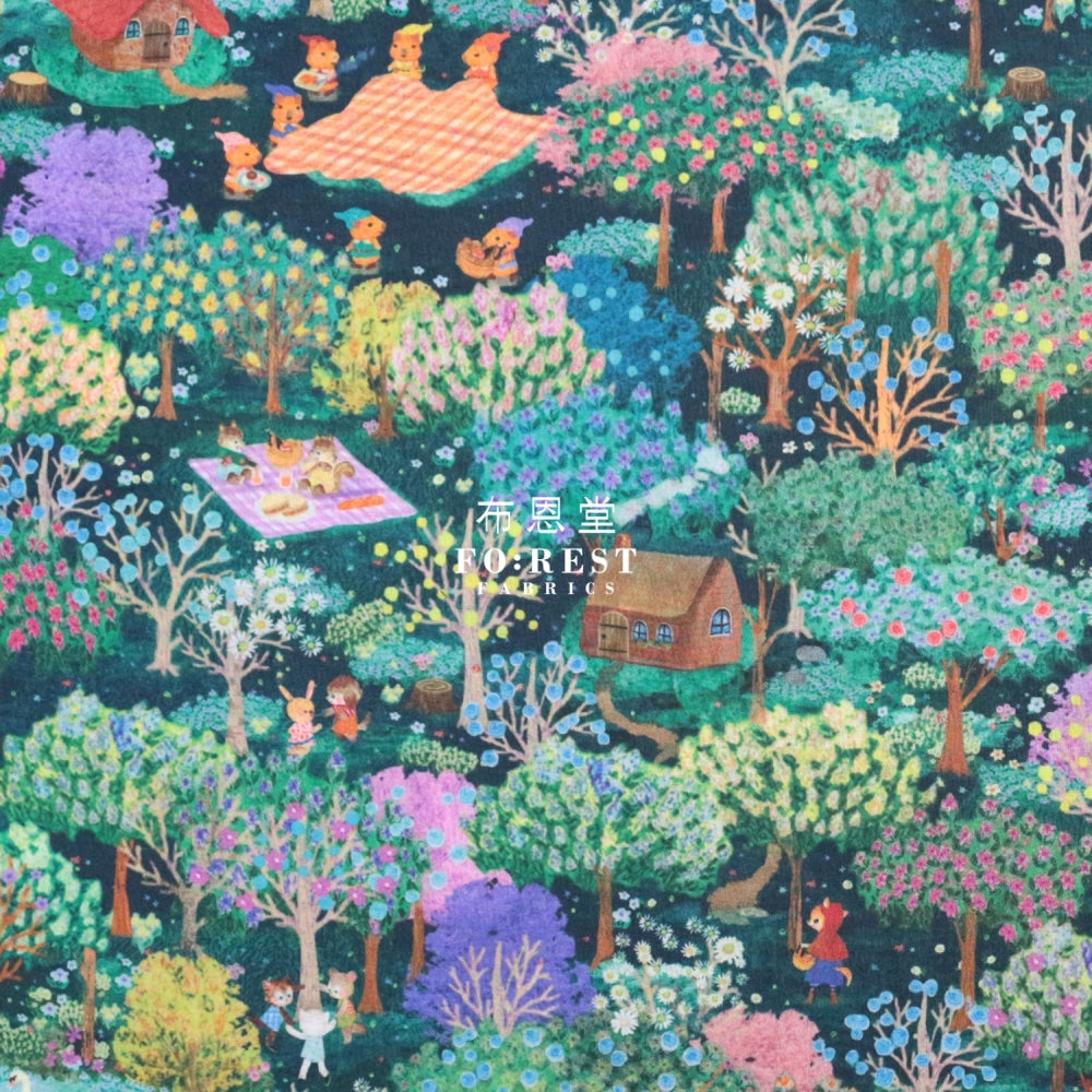 Lawn - Little Red Riding Hood Fabric Night Cotton Lawn