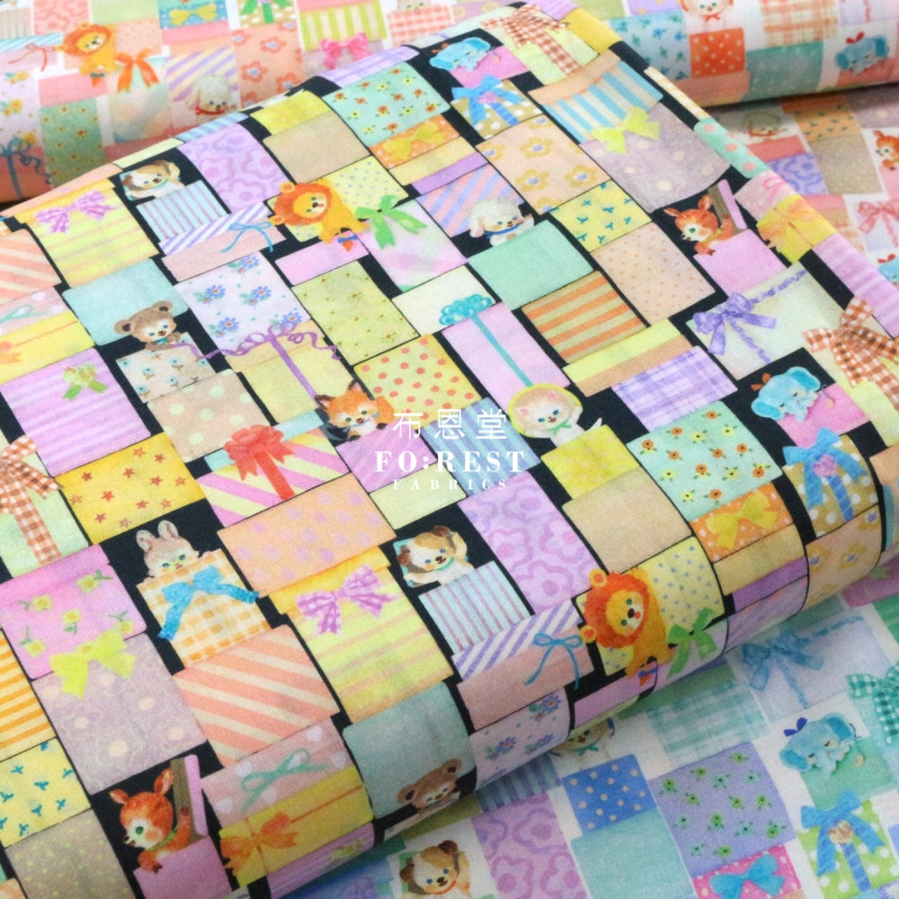 Lawn - Puzzle Fabric Black Cotton Lawn