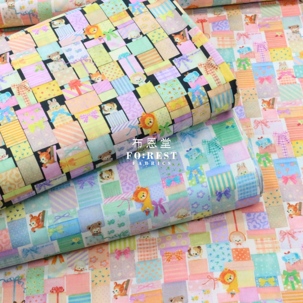 Lawn - Puzzle Fabric Black Cotton Lawn