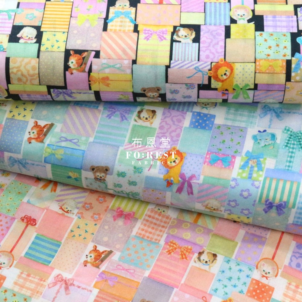 Lawn - Puzzle fabric Black - FO:REST Fabric 布恩堂Liberty fabrictana lawnjapanese fabricykk zipper