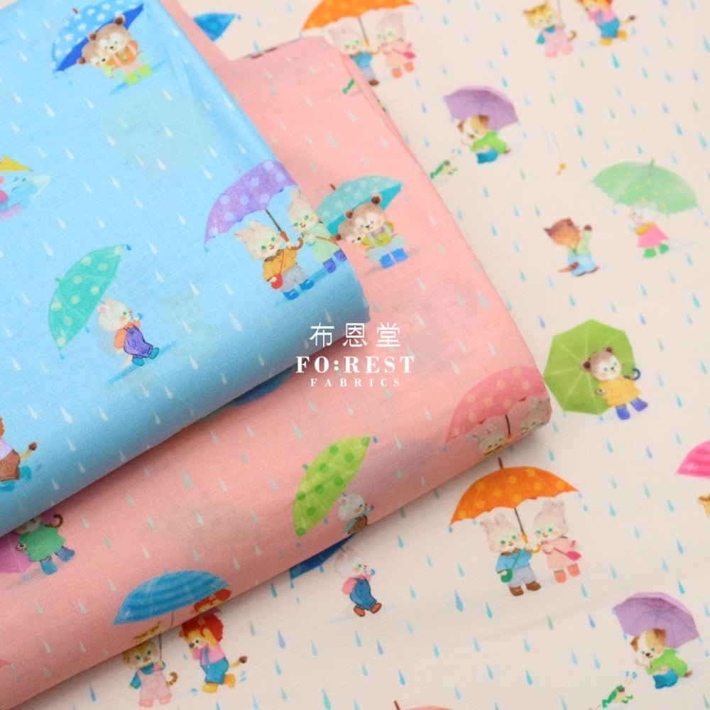 Lawn - Rain pocket fabric Blue - FO:REST Fabric 布恩堂Liberty fabrictana lawnjapanese fabricykk zipper