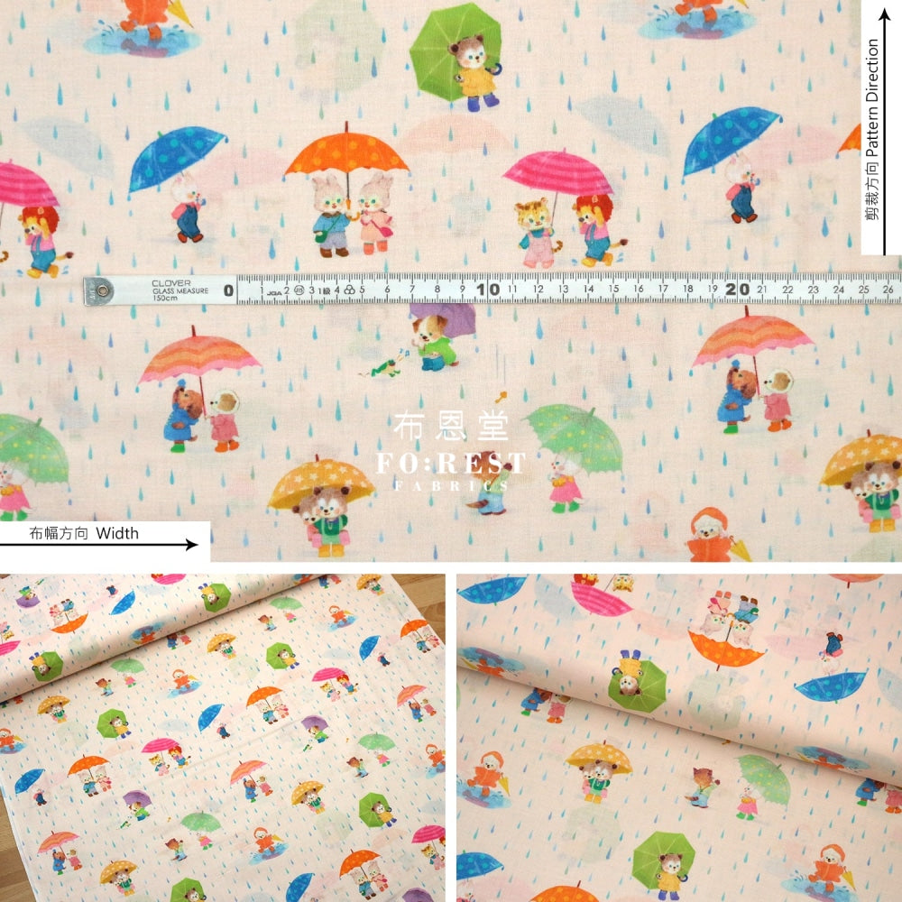 Lawn - Rain Pocket Fabric Lt.pink Cotton Lawn