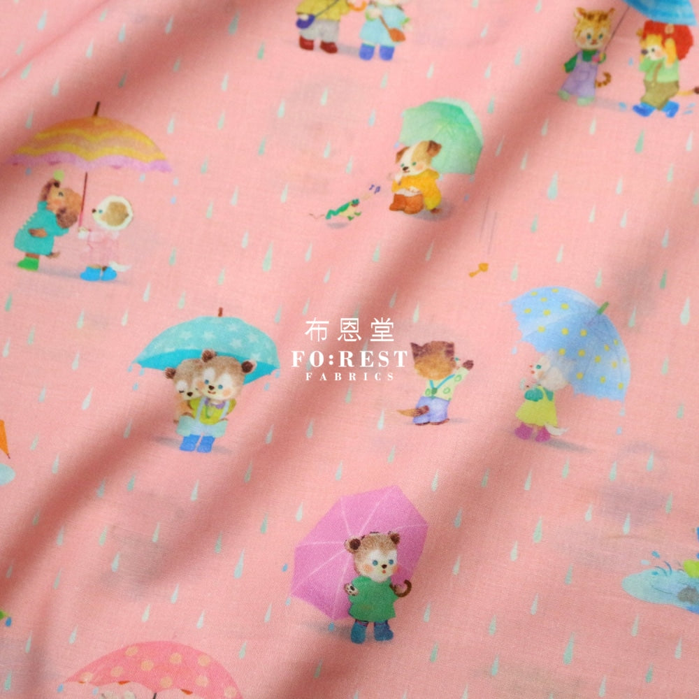 Lawn - Rain Pocket Fabric Pink Cotton Lawn