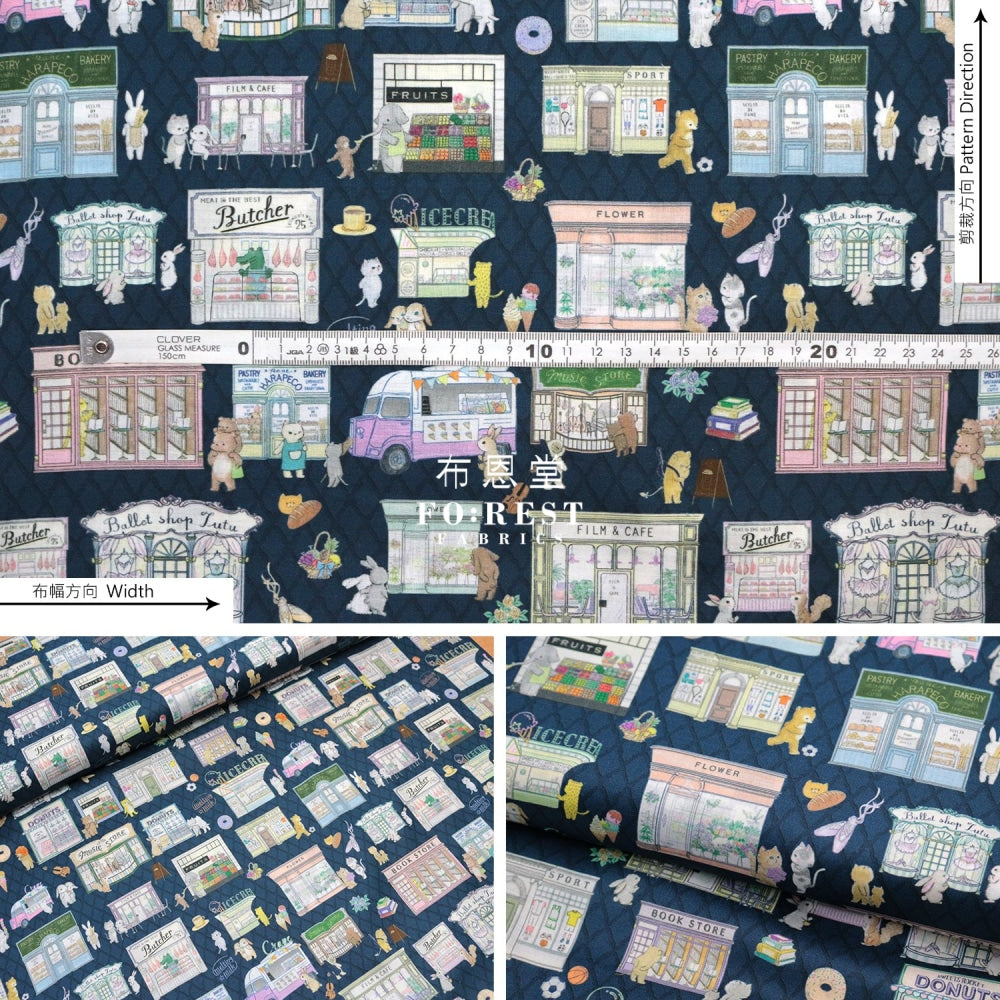 Lawn - Shopping Fabric Navy Cotton Lawn