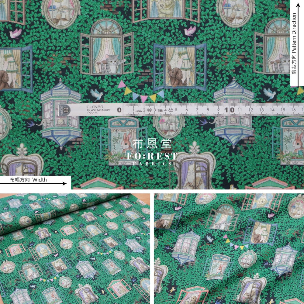 Lawn - Yukiemon Roommate Fabric Black Cotton Lawn