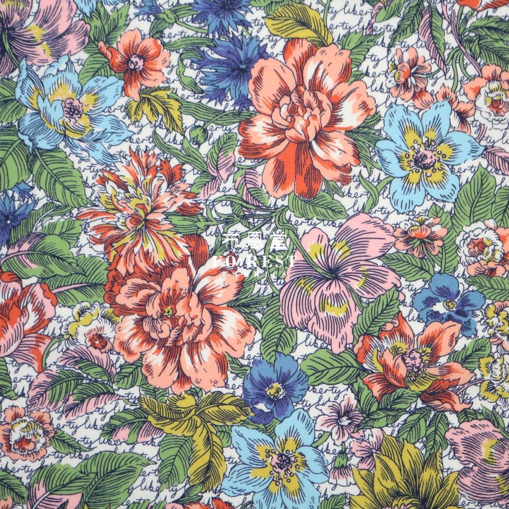 Liberty Of London (Cotton Tana Lawn Fabric) - Anthem Blooms Red Cotton