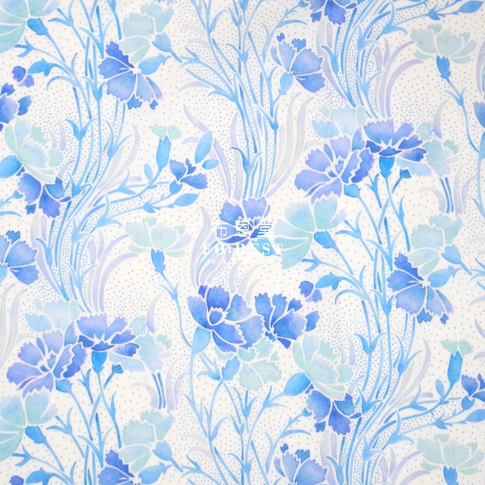 Liberty of London (Cotton Tana Lawn Fabric) - Aurelia Blue - FO:REST Fabric 布恩堂Liberty fabrictana lawnjapanese fabricykk zipper