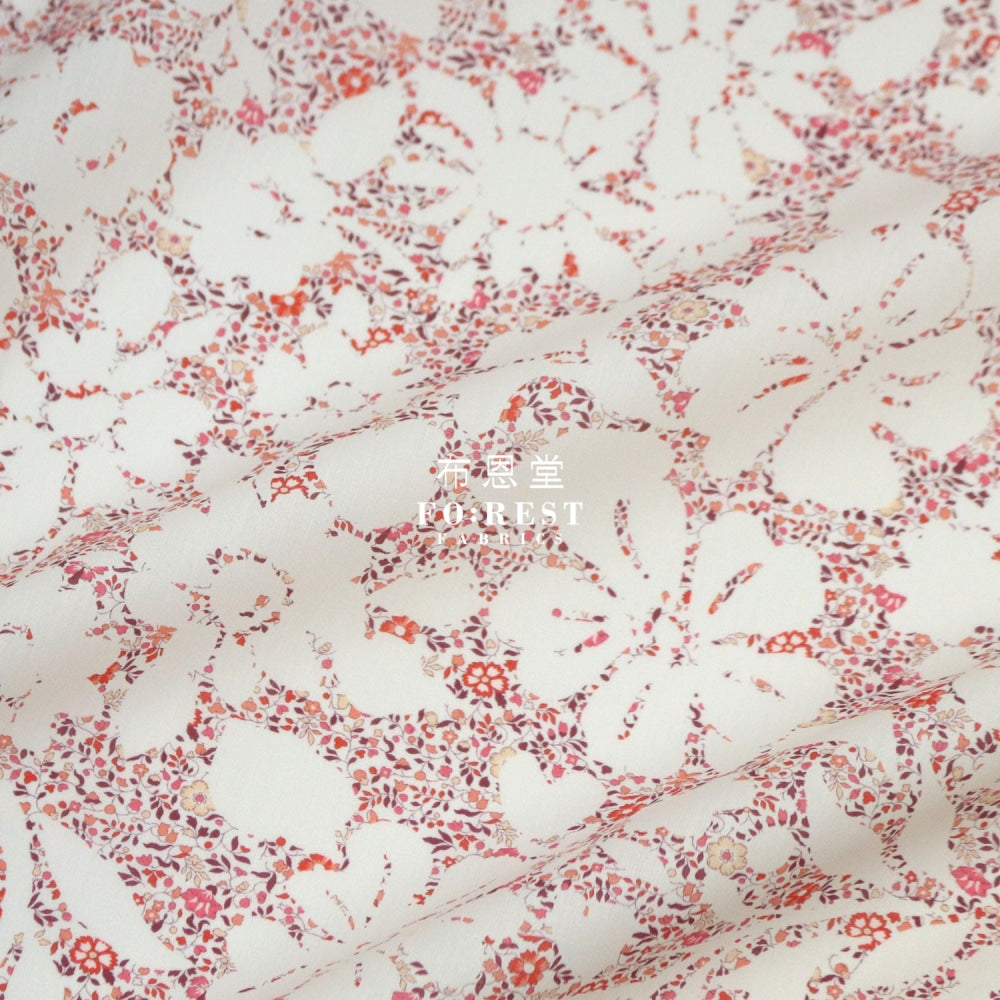 Liberty Of London (Cotton Tana Lawn Fabric) - Bellas Silhouette Pink Cotton