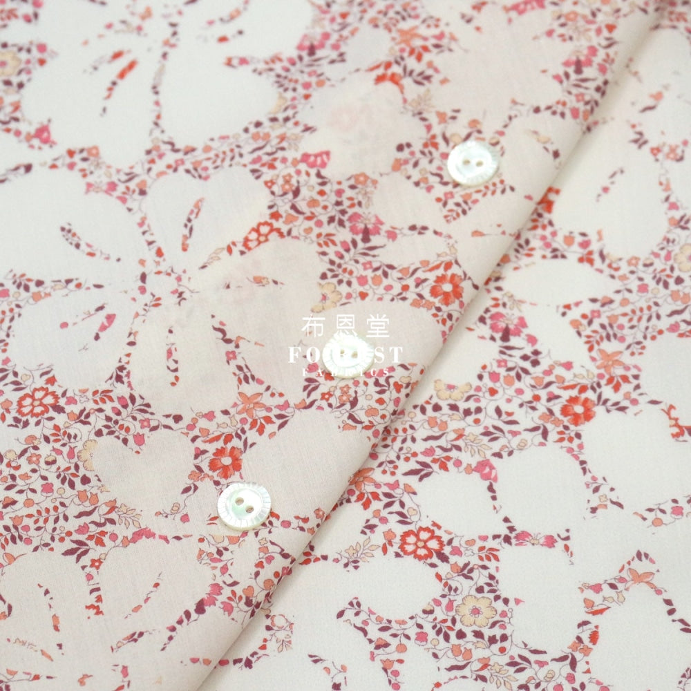 Liberty Of London (Cotton Tana Lawn Fabric) - Bellas Silhouette Pink Cotton