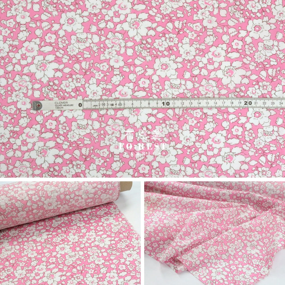 Liberty Of London (Cotton Tana Lawn Fabric) - Betsy Boo Pink Cotton